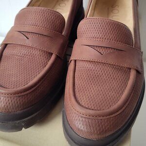 Soul by Naturalizer, 'Ophelia' lug sole loafer brown chunky heel Size 8